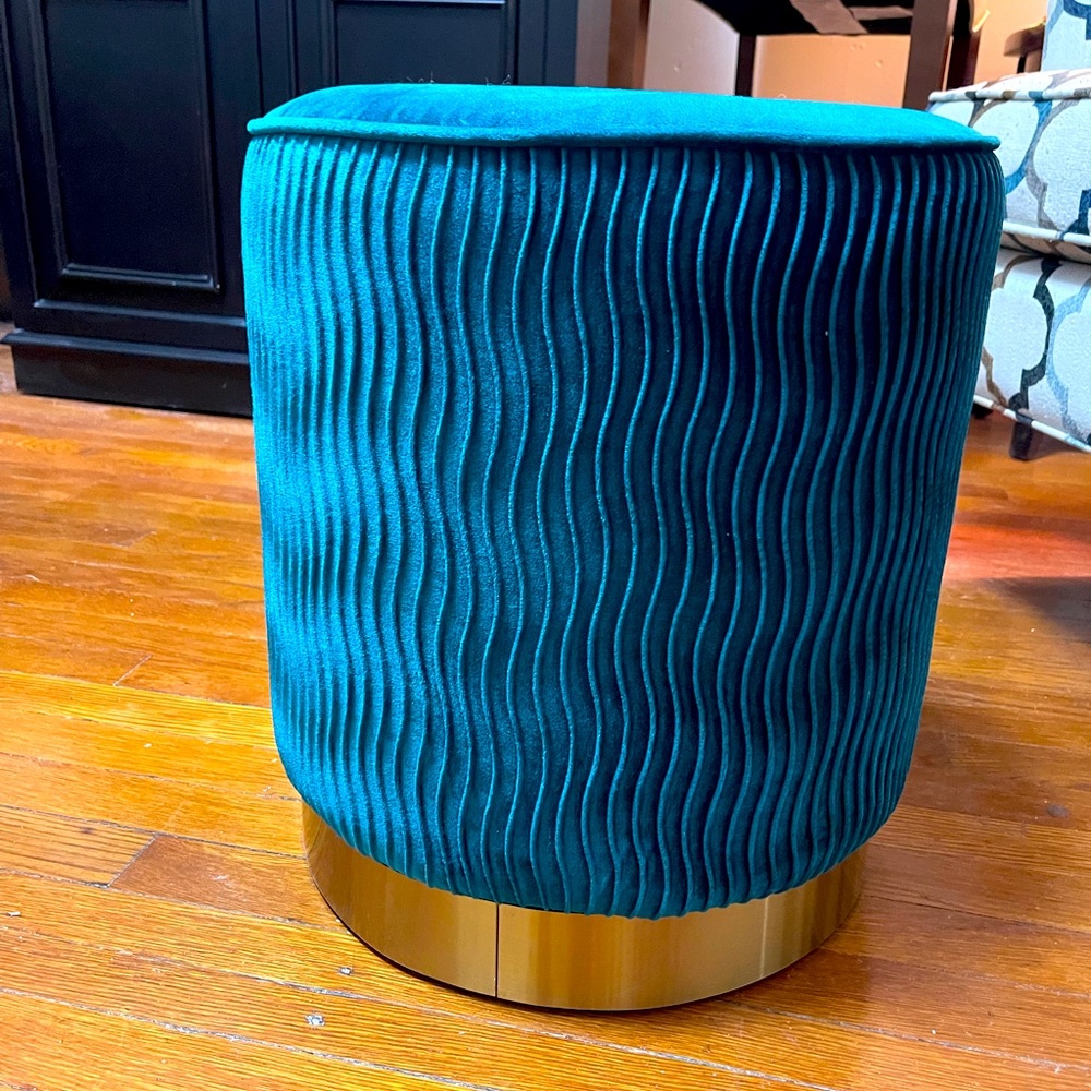 Teal Ottoman